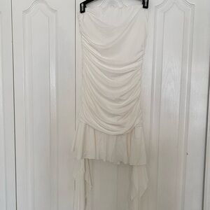 Bodycon off shoulder flowy dress